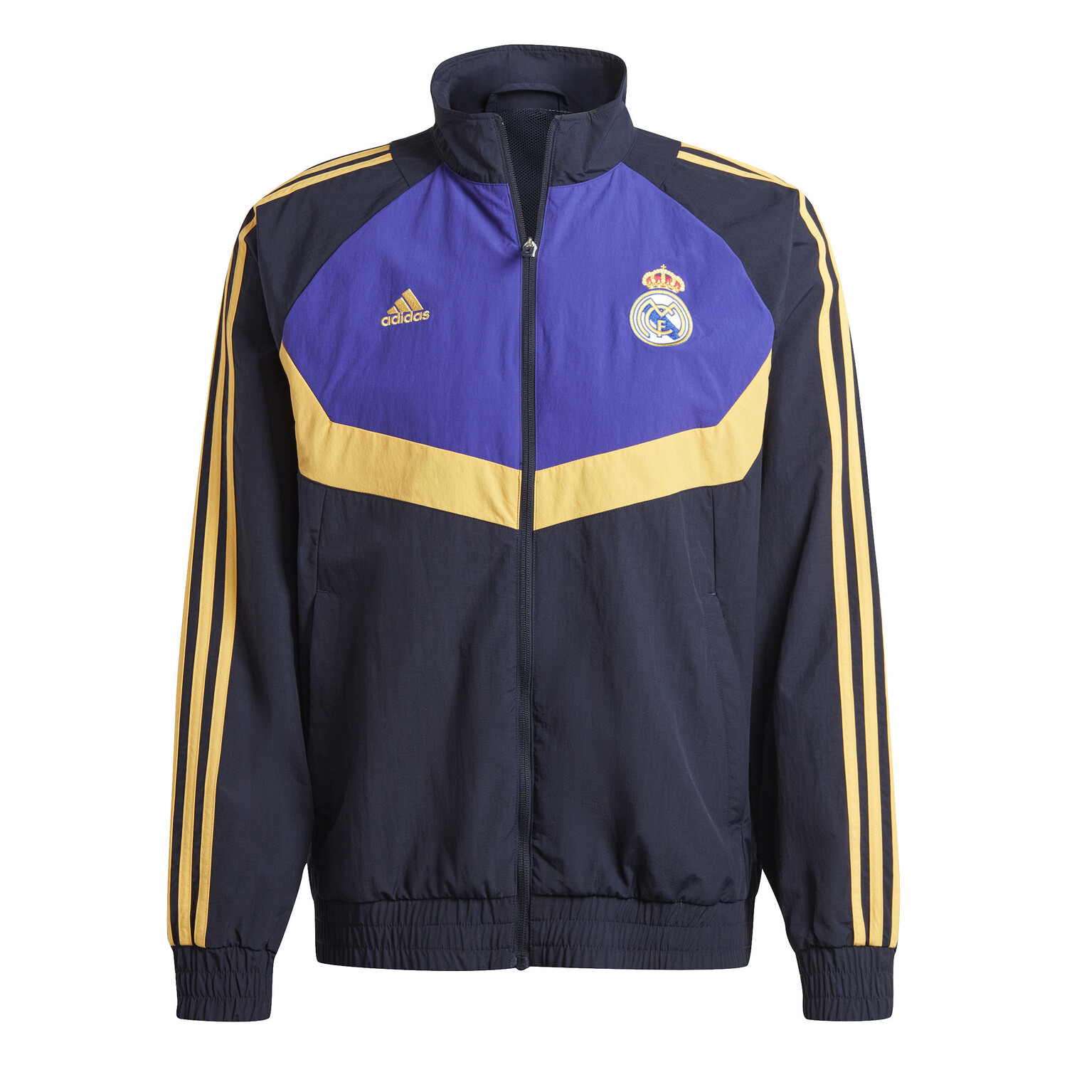 Veste Surv Tement Real Madrid Woven Violet Jaune Sur Foot Fr