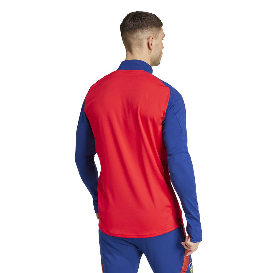 Sweat zippé Espagne rouge bleu 2024