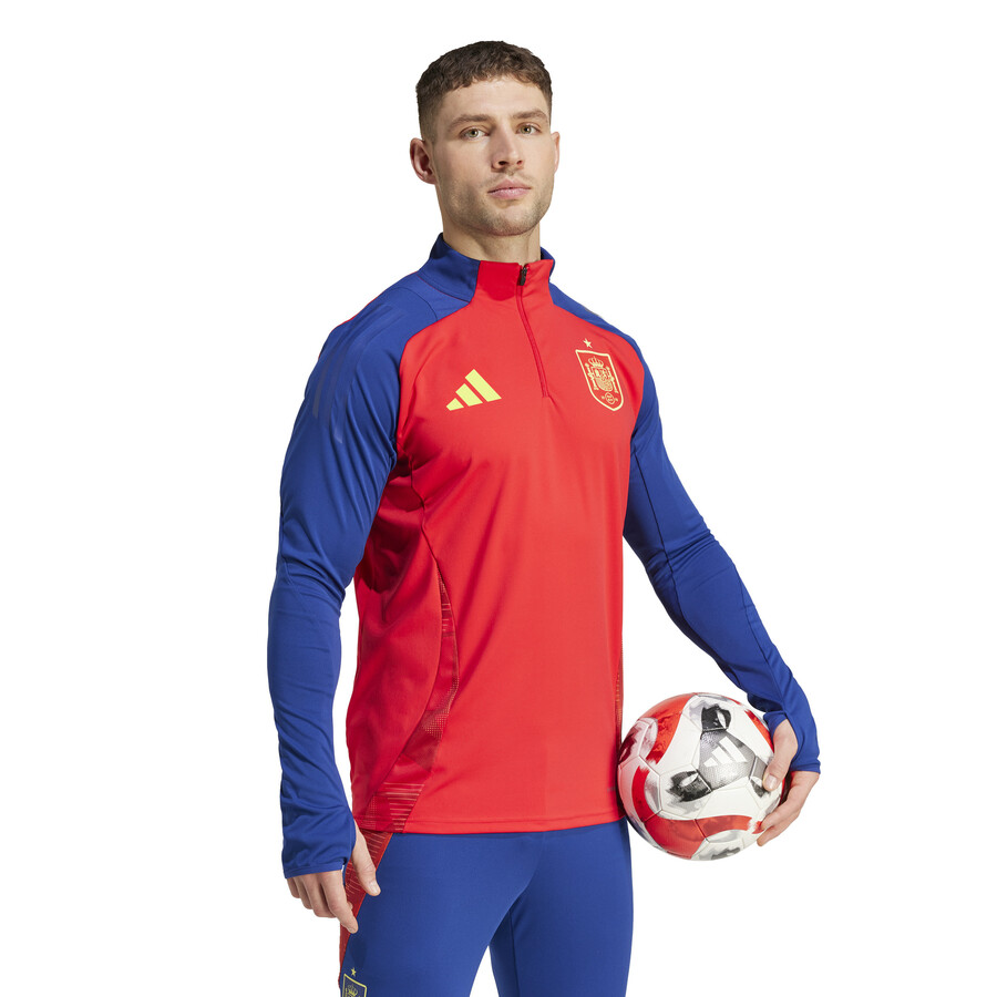 Sweat zippé Espagne rouge bleu 2024