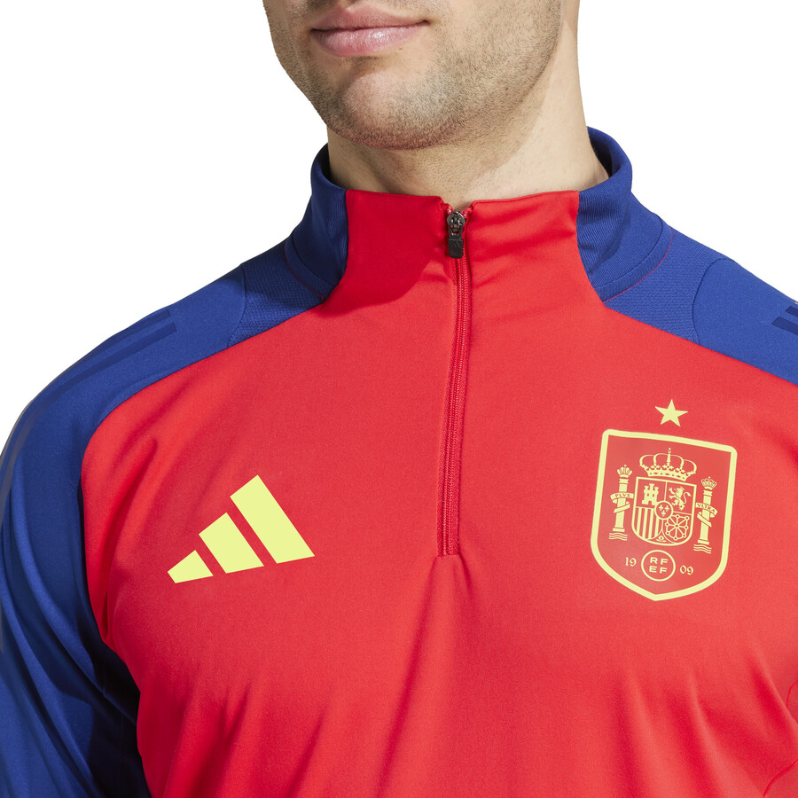 Sweat zippé Espagne rouge bleu 2024