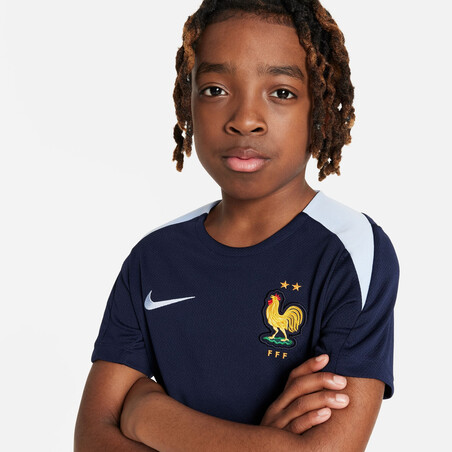 Maillot entraînement Equipe de France Strike bleu foncé 2024