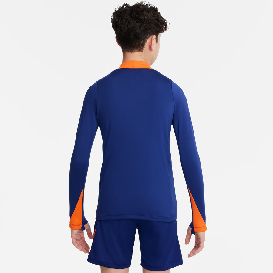 Sweat zippé junior Pays-Bas Strike bleu orange 2024