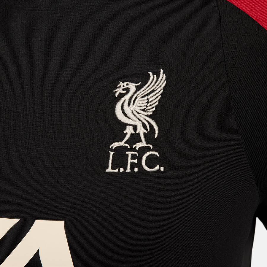 Sweat zippé Liverpool Strike noir rouge 2024/25