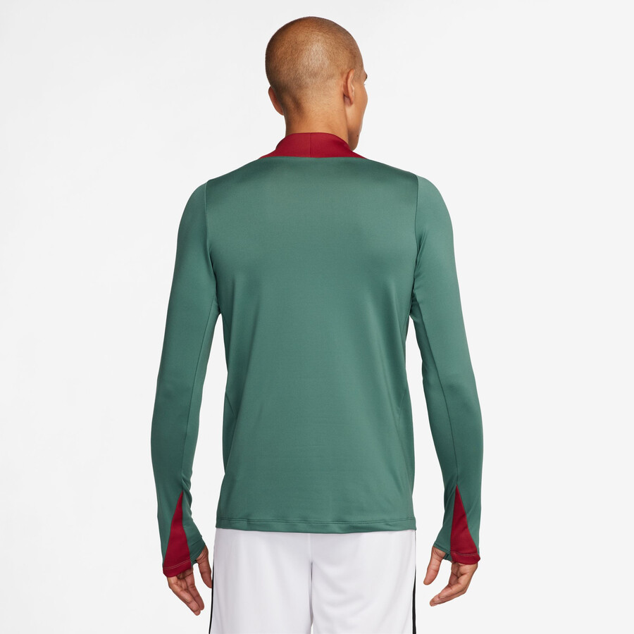 Sweat zippé Liverpool Strike vert rouge 2024/25