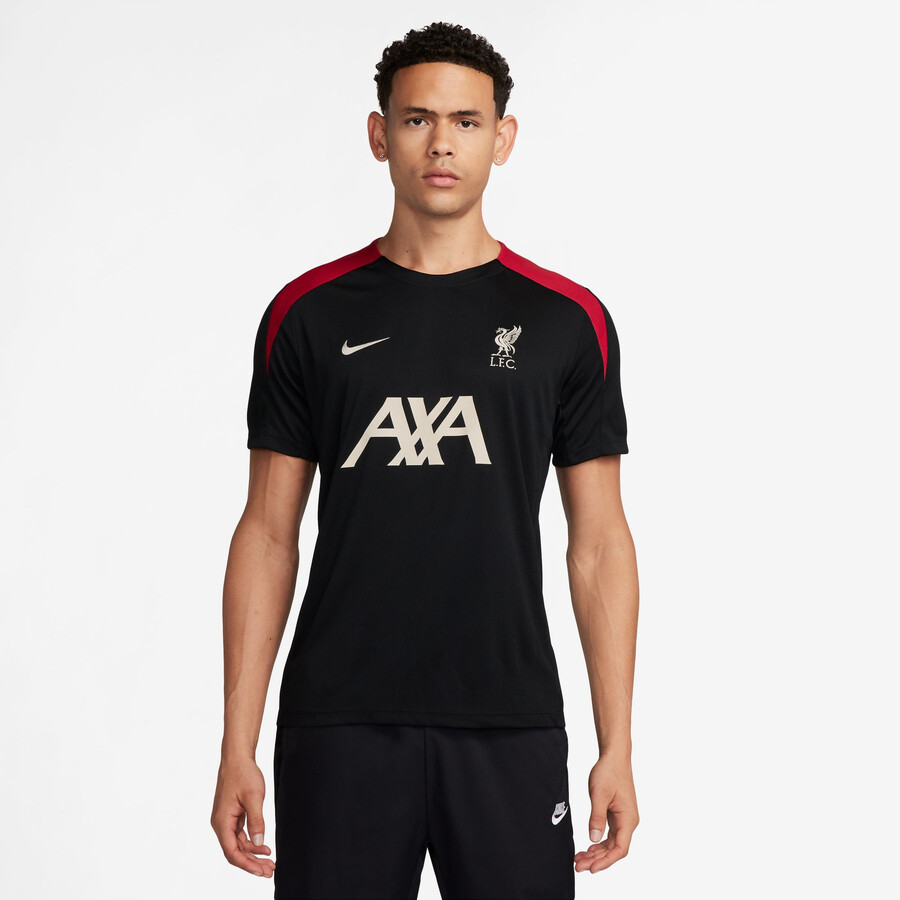 Maillot entraînement Liverpool Strike noir rouge 2024/25