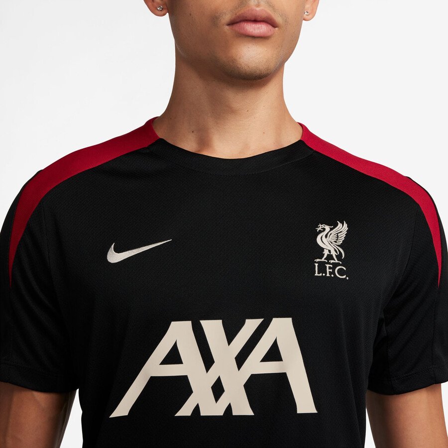 Maillot entraînement Liverpool Strike noir rouge 2024/25