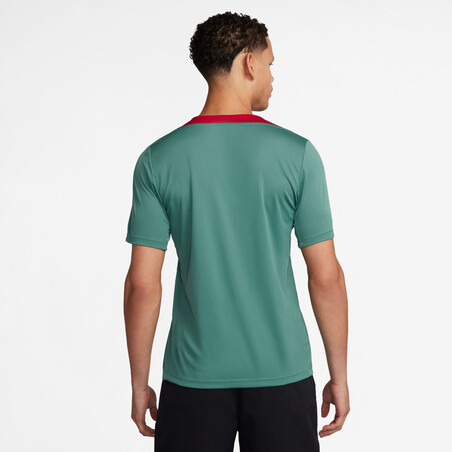 Maillot entraînement Liverpool Strike vert rouge 2024/25