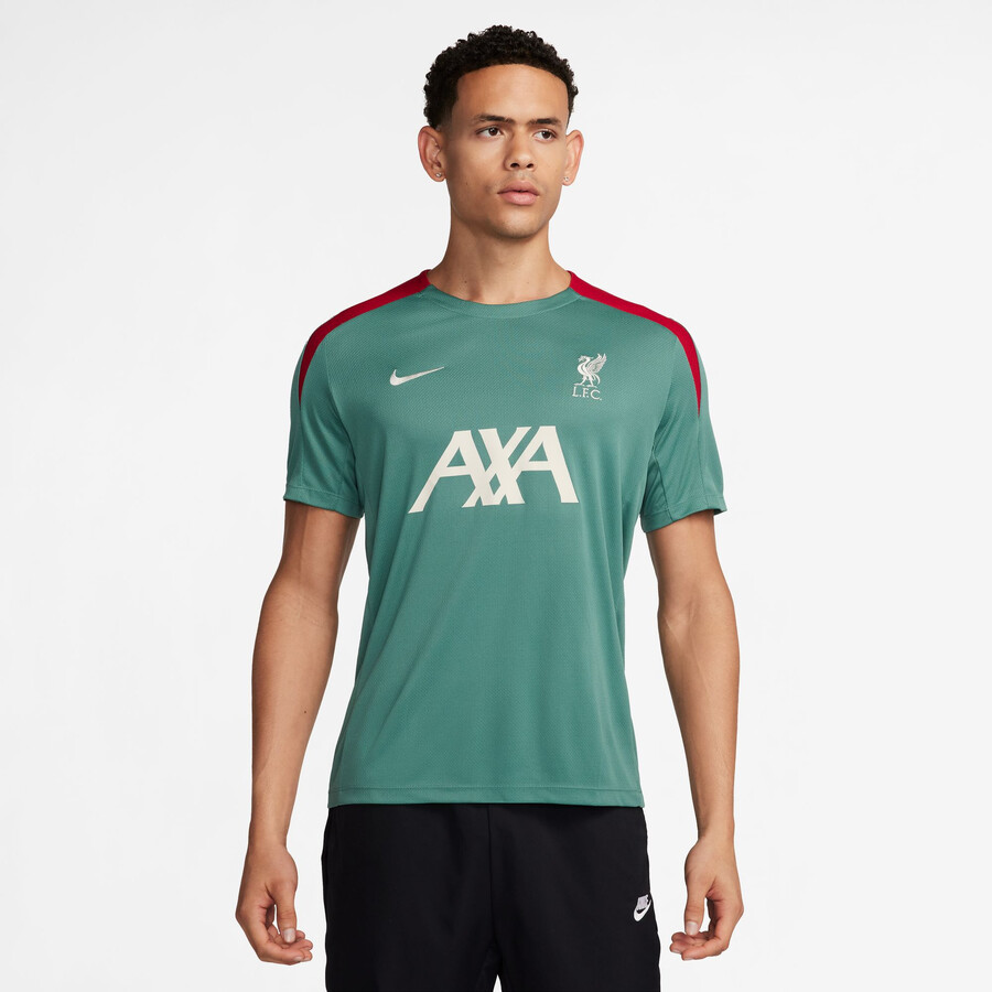 Maillot entraînement Liverpool Strike vert rouge 2024/25