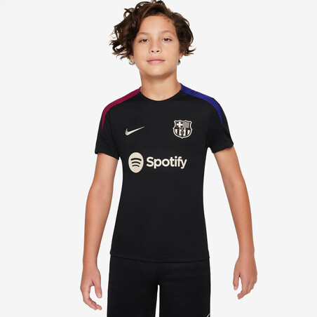 Maillot entraînement junior FC Barcelone Strike noir 2024/25