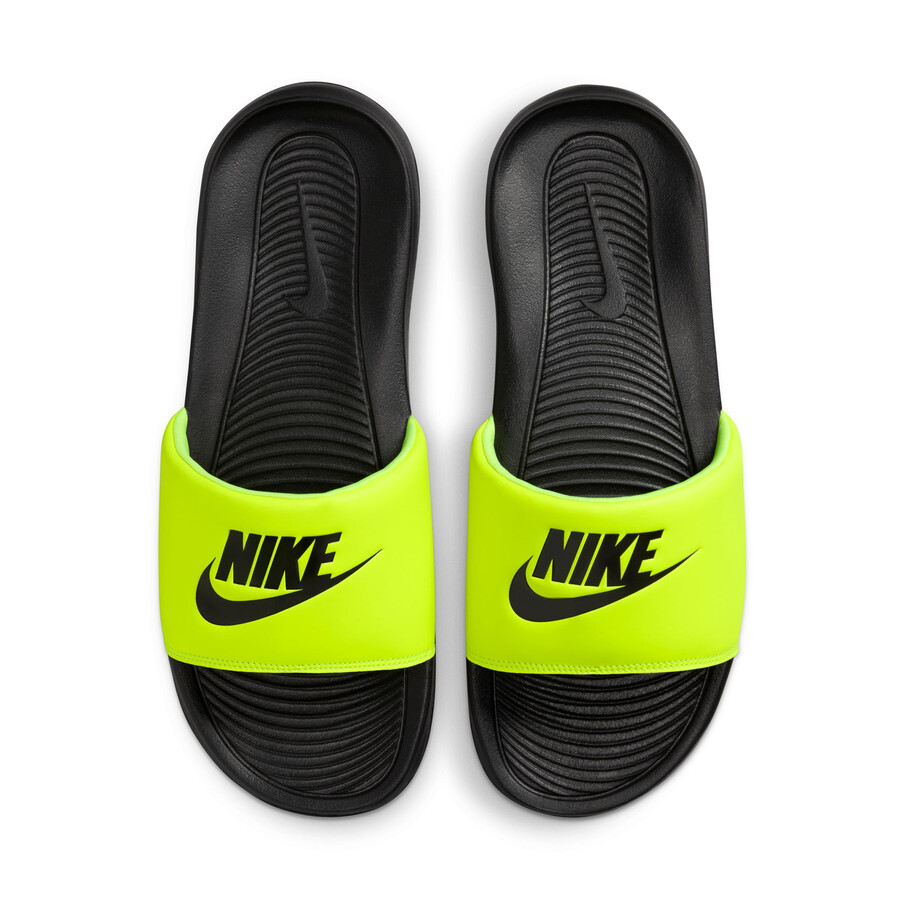 Sandales Nike Victori One Slide noir jaune