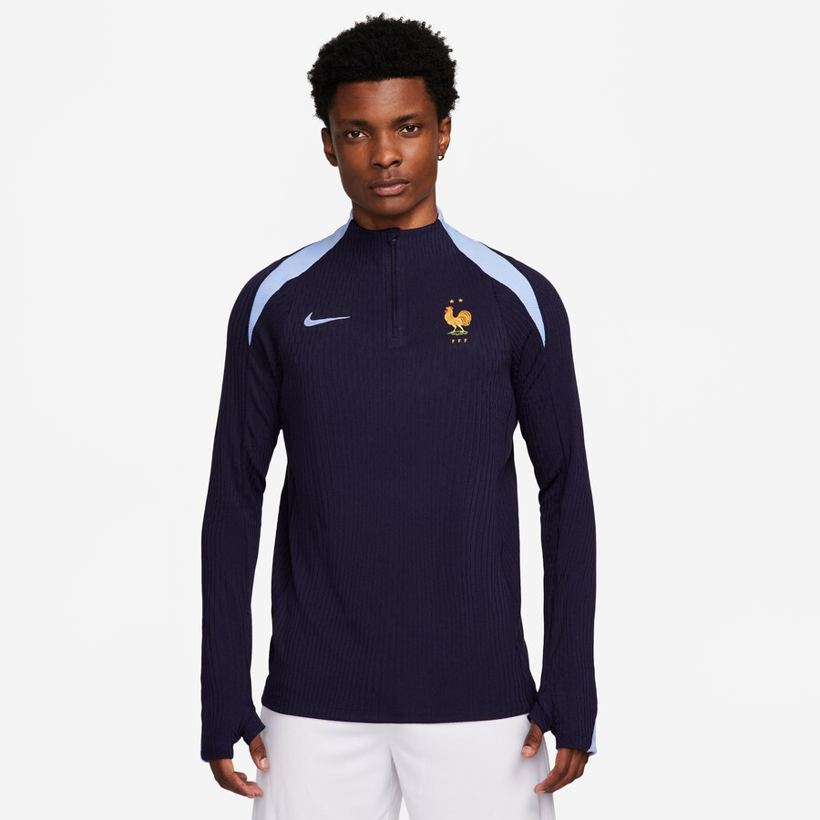 Sweat zippé Equipe de France Strike Elite bleu foncé 2024