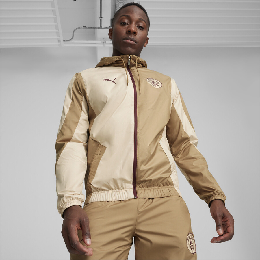 Veste survêtement avant match Manchester City marron 2023/24