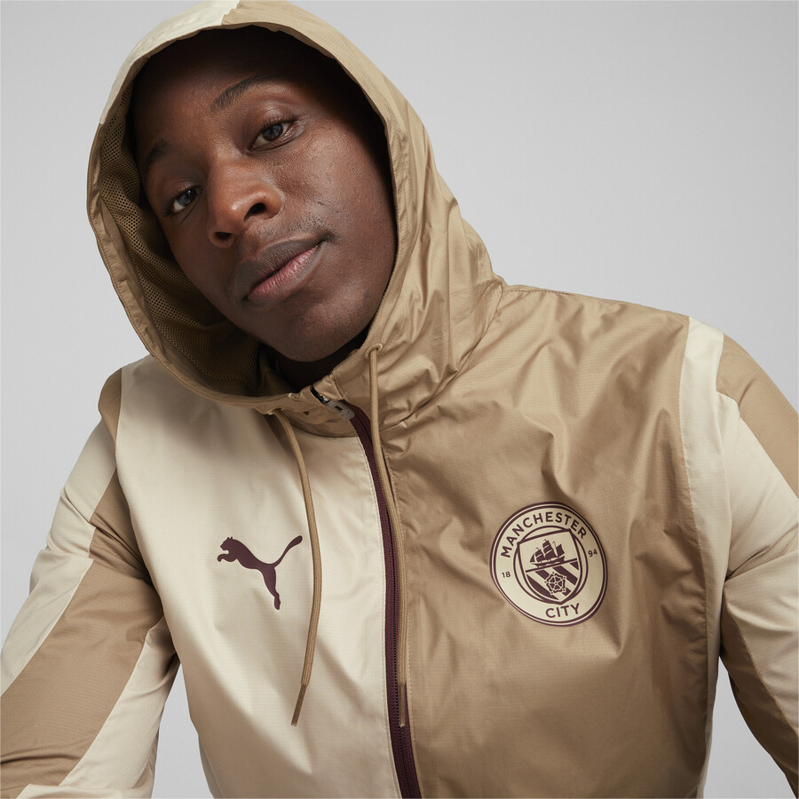 Veste survêtement avant match Manchester City marron 2023/24