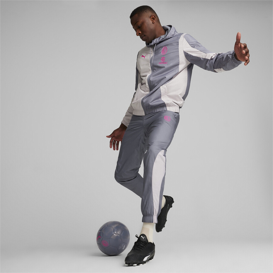 Veste survêtement avant match Milan AC gris rose 2023/24