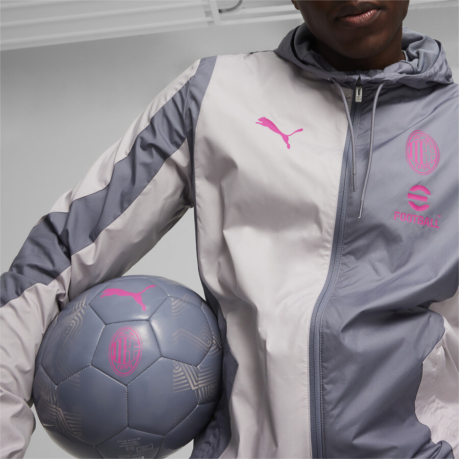 Veste survêtement avant match Milan AC gris rose 2023/24