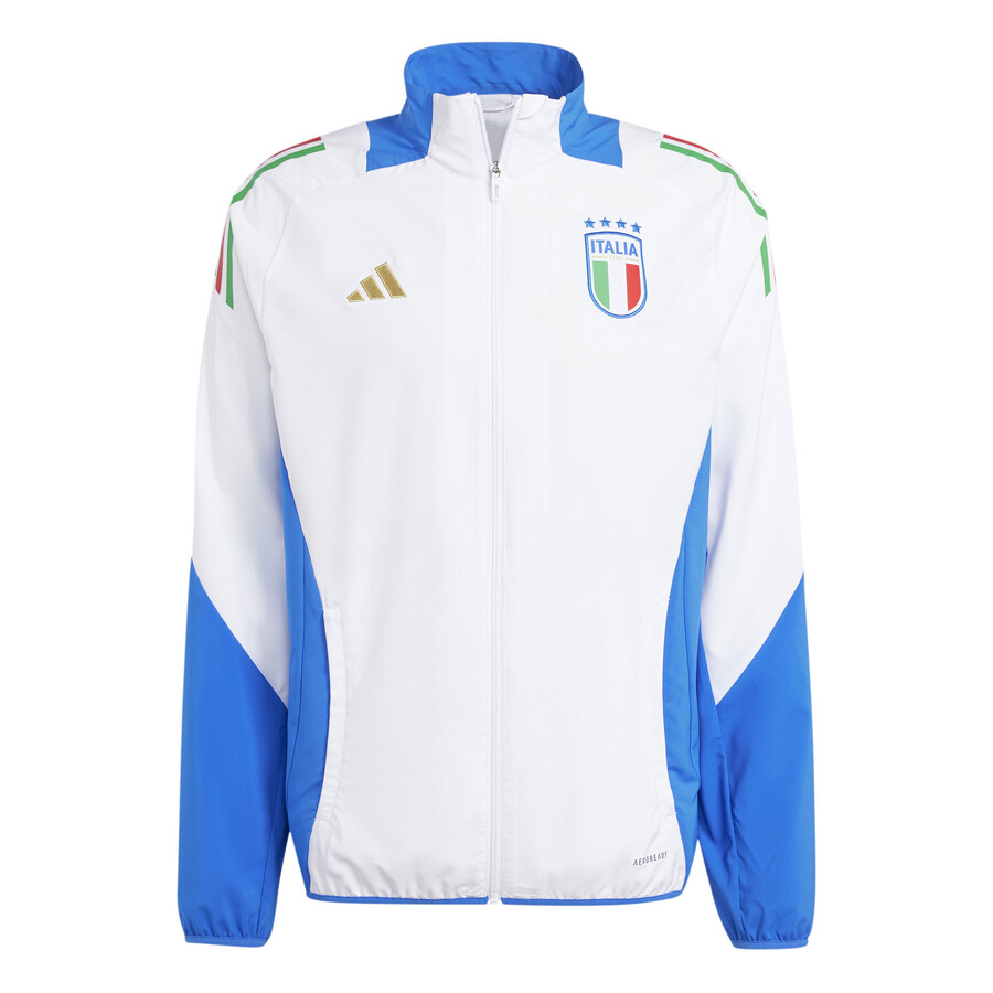 Veste survêtement avant match Italie blanc bleu 2024