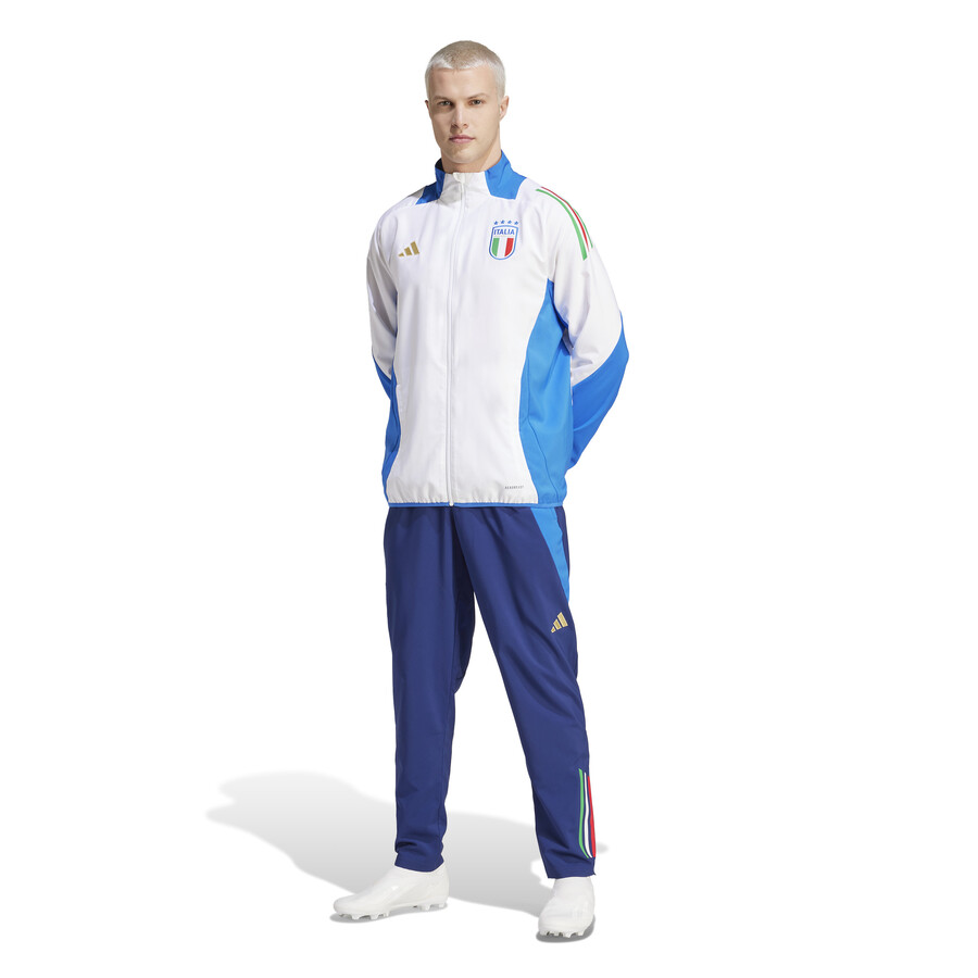 Veste survêtement avant match Italie blanc bleu 2024