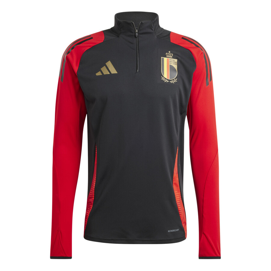 Sweat zippé Belgique noir rouge 2024