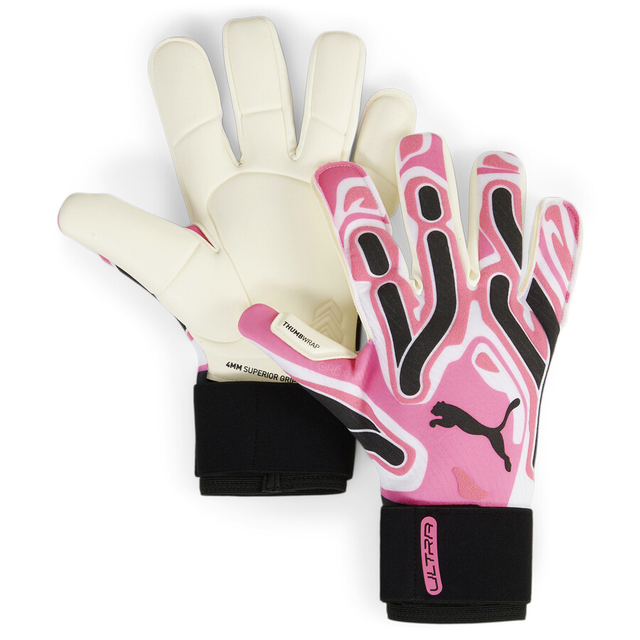 Gants gardien Puma Ultra Ultimate rose blanc sur Foot