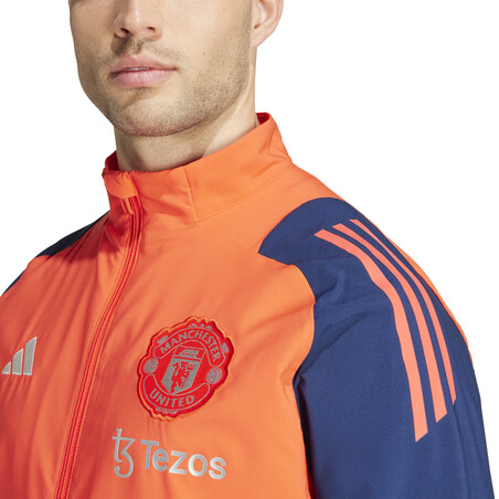 Veste survêtement Manchester United woven orange bleu 2024/25