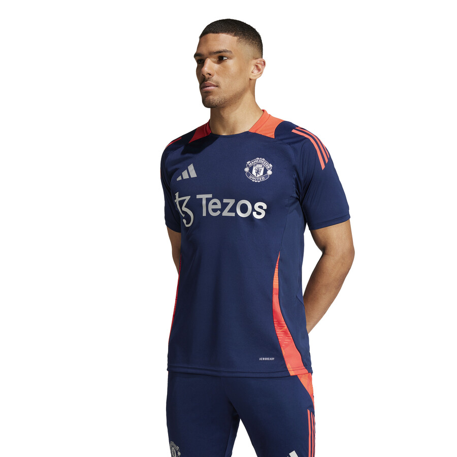 Maillot entraînement Manchester United bleu orange 2024/25