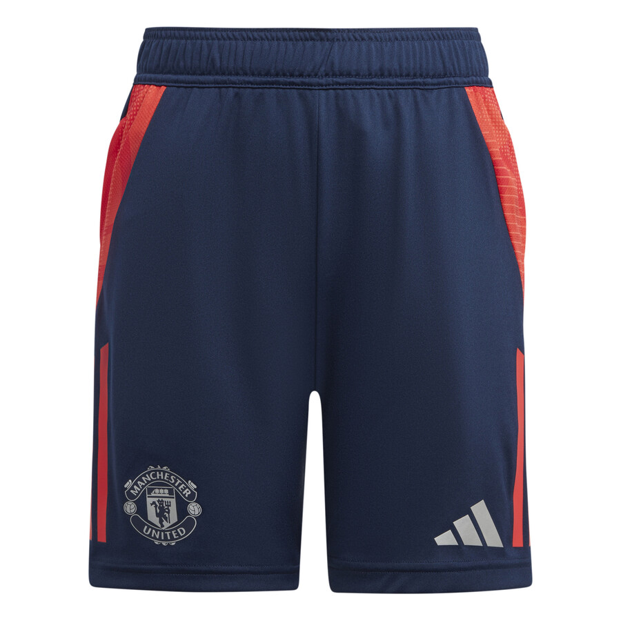 Short entraînement junior Manchester United bleu orange 2024/25