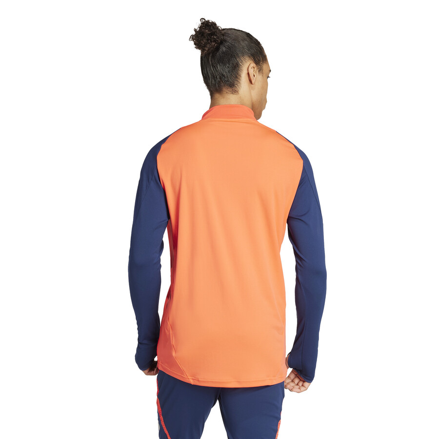 Sweat zippé Manchester United orange bleu 2024/25