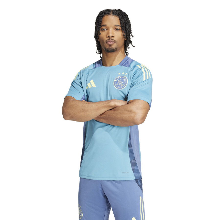 Maillot entraînement Ajax Amsterdam bleu jaune 2024/25