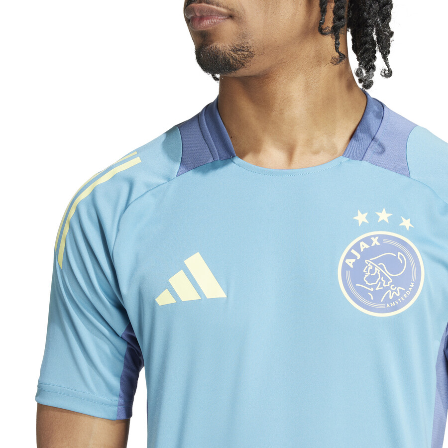 Maillot entraînement Ajax Amsterdam bleu jaune 2024/25