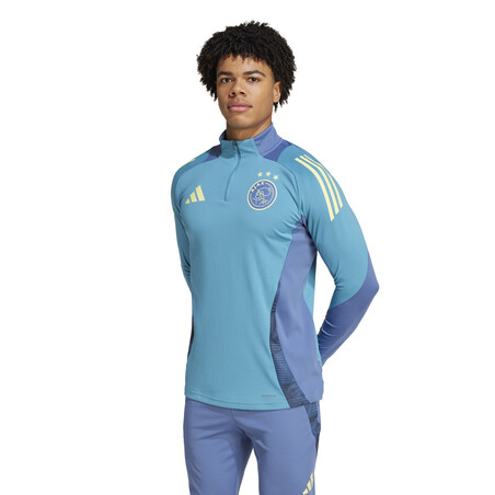 Sweat zippé Ajax Amsterdam bleu jaune 2024/25