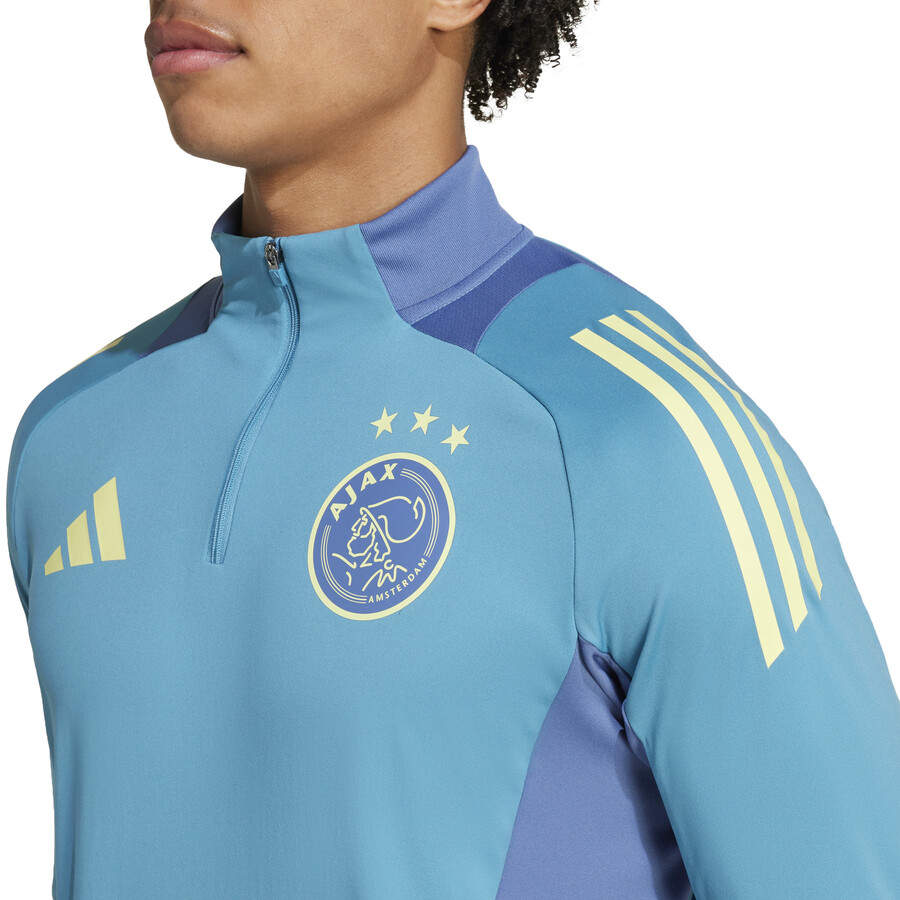 Sweat zippé Ajax Amsterdam bleu jaune 2024/25