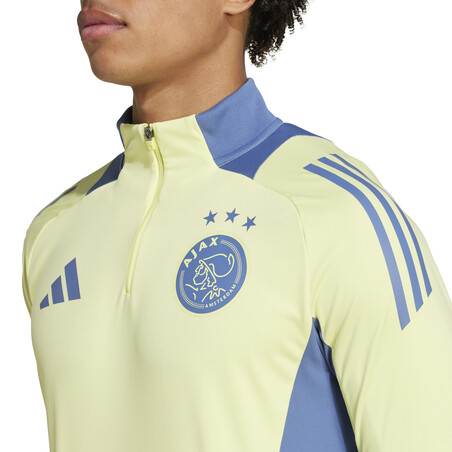 Sweat zippé Ajax Amsterdam jaune bleu 2024/25