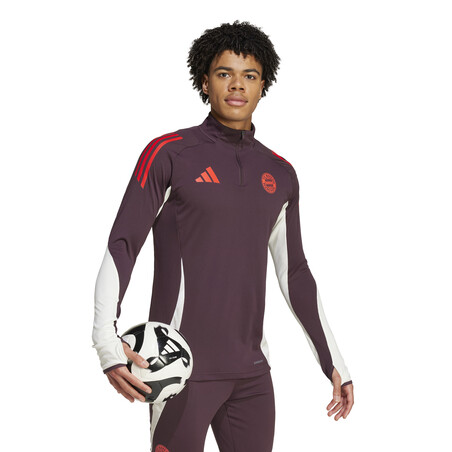 Sweat zippé Bayern Munich rouge blanc 2024/25