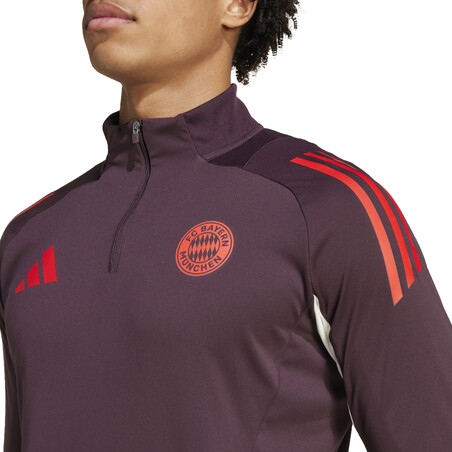 Sweat zippé Bayern Munich rouge blanc 2024/25