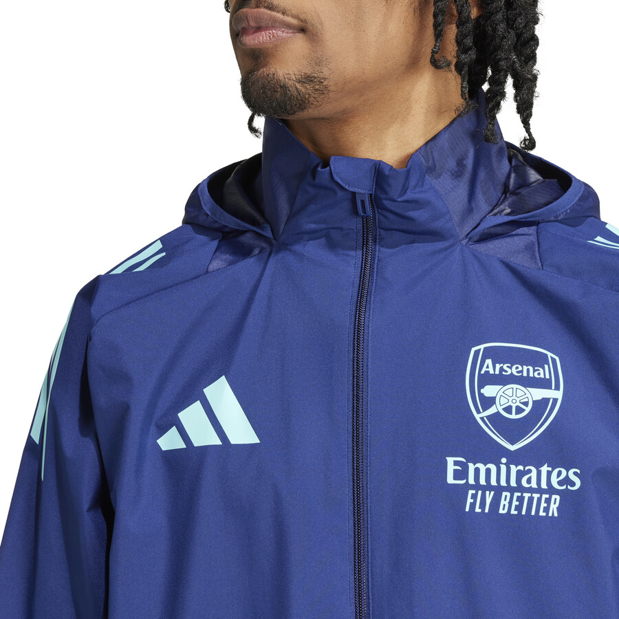 Veste imperméable Arsenal bleu 2024/25