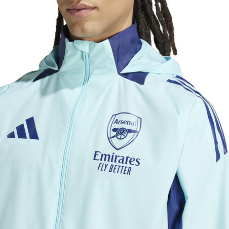 Veste imperméable Arsenal bleu ciel 2024/25