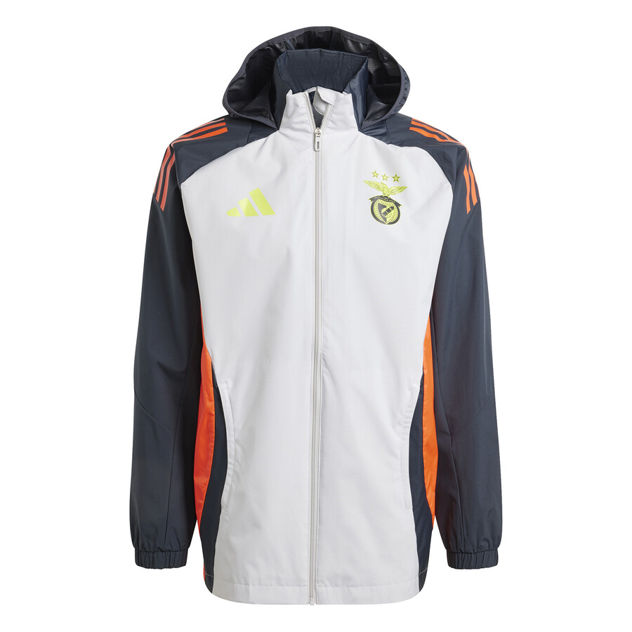 Veste imperméable Benfica blanc gris 2024/25