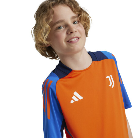 Maillot entraînement junior Juventus orange bleu 2024/25