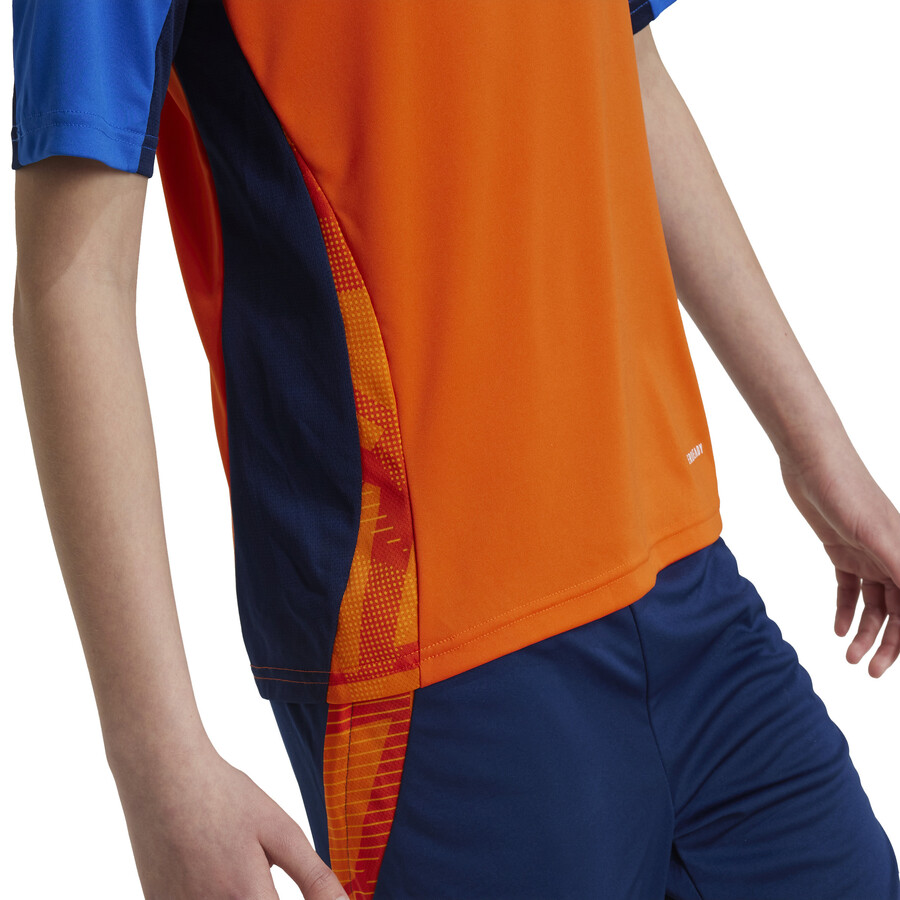 Maillot entraînement junior Juventus orange bleu 2024/25