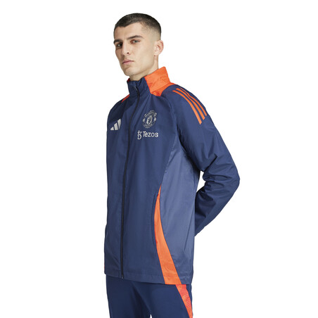 Veste imperméable Manchester United bleu orange 2024/25