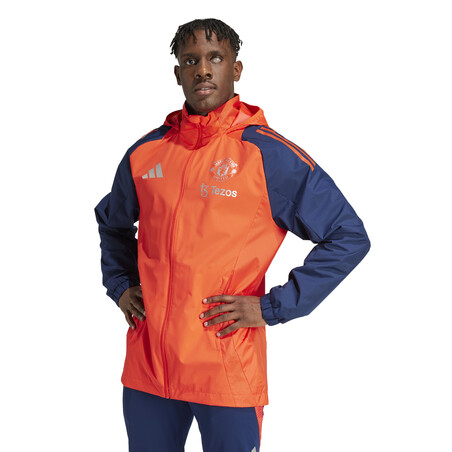 Veste imperméable Manchester United orange bleu 2024/25