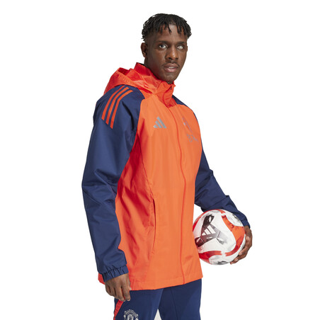 Veste imperméable Manchester United orange bleu 2024/25