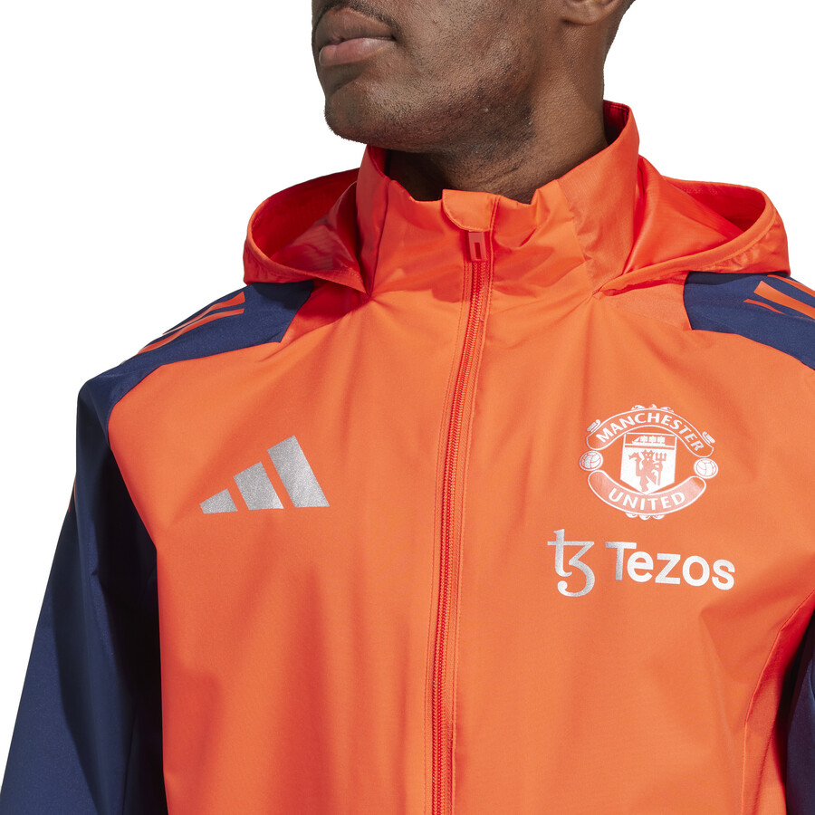 Veste imperméable Manchester United orange bleu 2024/25