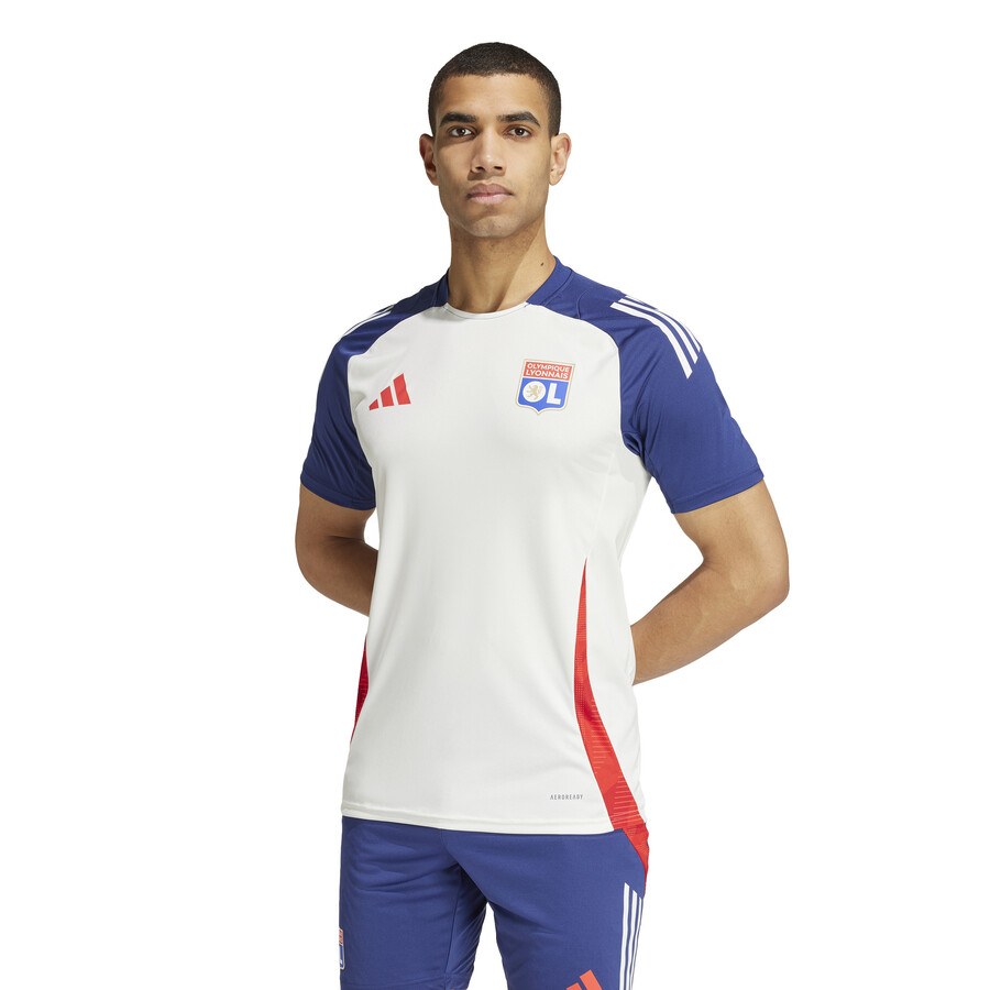 Maillot entraînement OL blanc bleu 2024/25