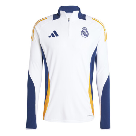 Sweat zippé Real Madrid blanc bleu 2024/25