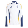 Sweat zippé Real Madrid blanc bleu 2024/25