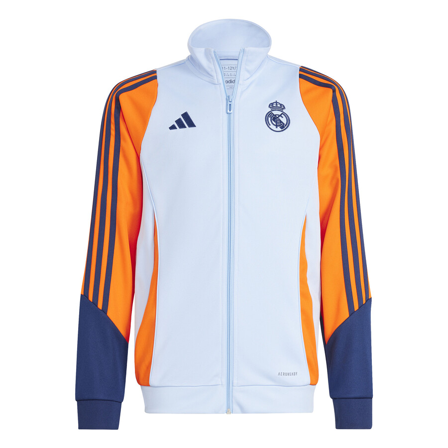 Ensemble survetement junior Real Madrid bleu orange 2024 25 sur Foot