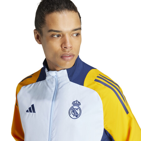 Veste survêtement Real Madrid woven bleu orange 2024/25