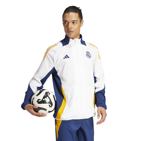 Veste survêtement Real Madrid woven blanc bleu 2024/25