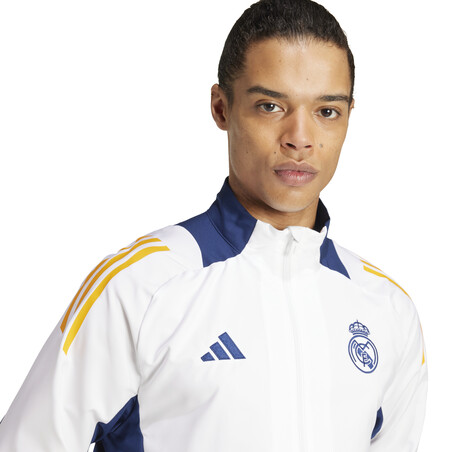 Veste survêtement Real Madrid woven blanc bleu 2024/25